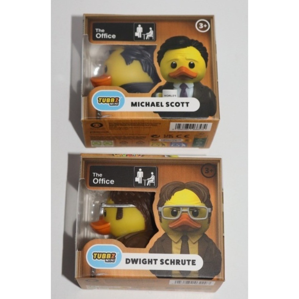 Tubbz THE OFFICE Michael Scott Dwight Schrute Mini Ducks Lot of 2 NEW